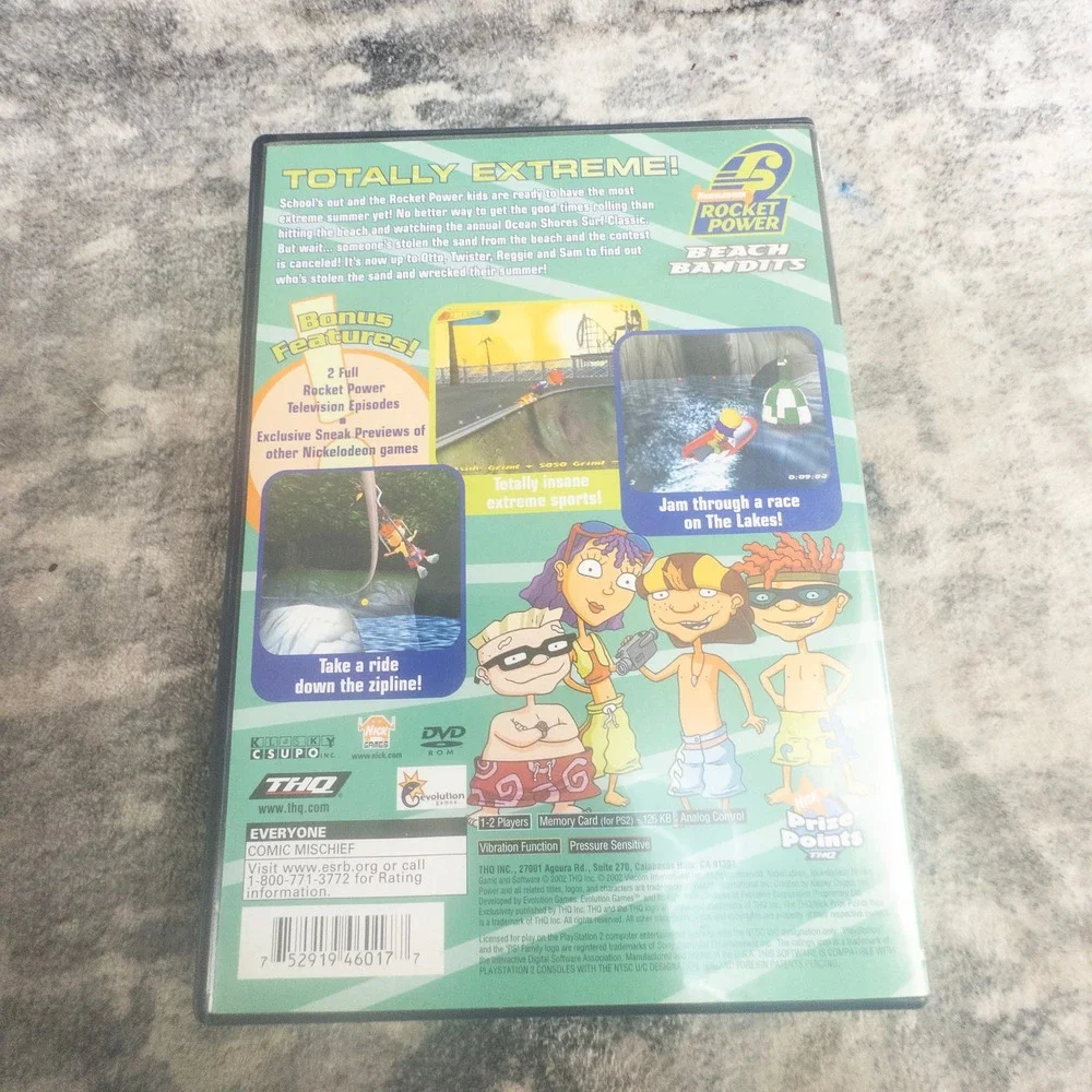 Rocket Power Beach Bandits PS2 PlayStation 2 Nickelodeon THQ Video Game Tested